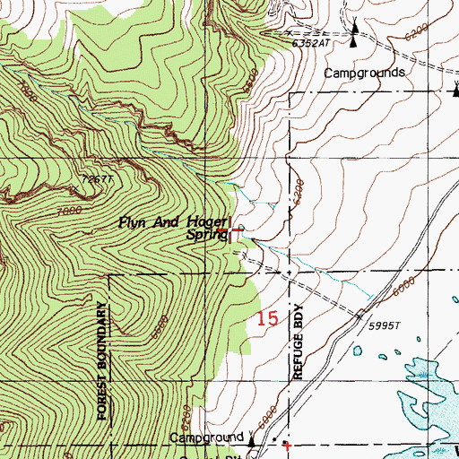 Topographic Map of Flyn and Hager Spring, NV