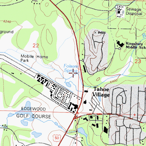 Topographic Map of Folsom Spring, NV