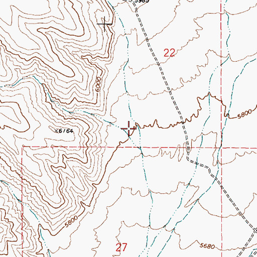 Topographic Map of Fourmile Canyon, NV