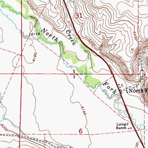 Topographic Map of Fourmile Creek, NV