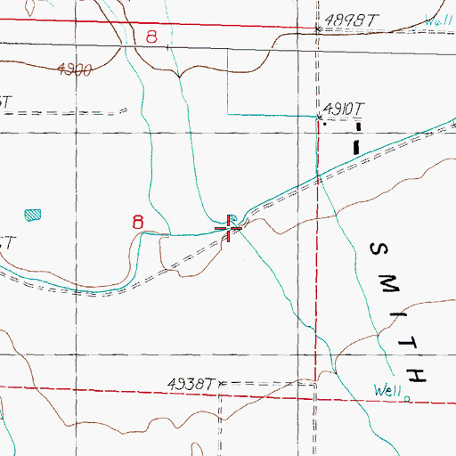 Topographic Map of Fourmile Hill Creek, NV