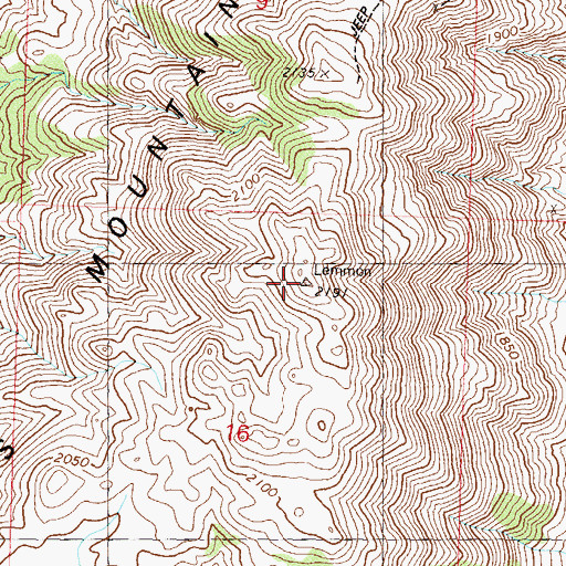 Topographic Map of Freds Mountain, NV