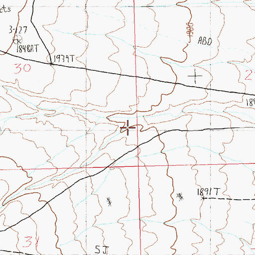 Topographic Map of Frenchman Creek, NV