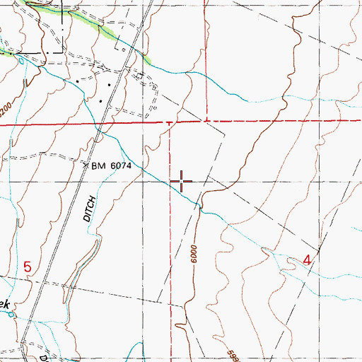 Topographic Map of Gedney Creek, NV