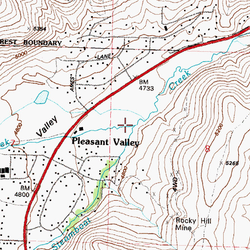 Topographic Map of Galena Creek, NV