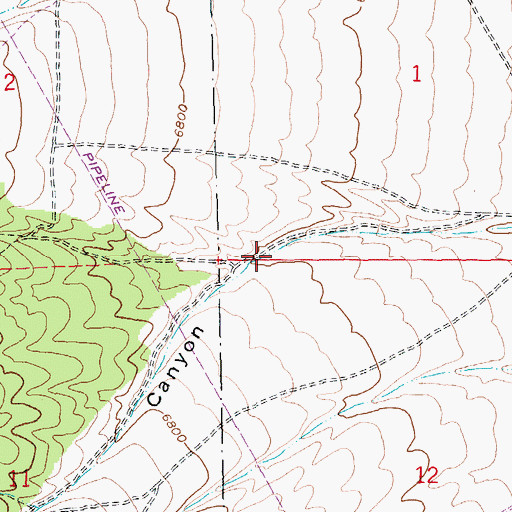 Topographic Map of Gallaghers Canyon, NV