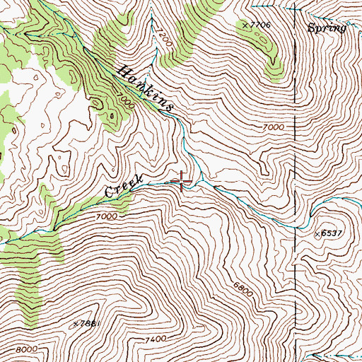 Topographic Map of Gardner Creek, NV