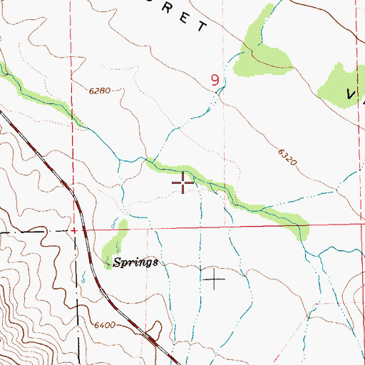 Topographic Map of Gardner Creek, NV