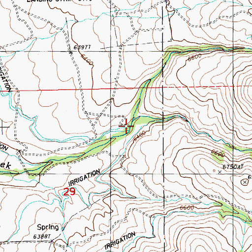 Topographic Map of Gennette Creek, NV