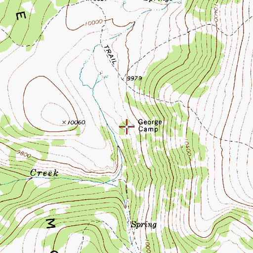 Topographic Map of George Camp, NV