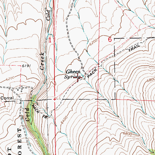 Topographic Map of Gheen Spring, NV