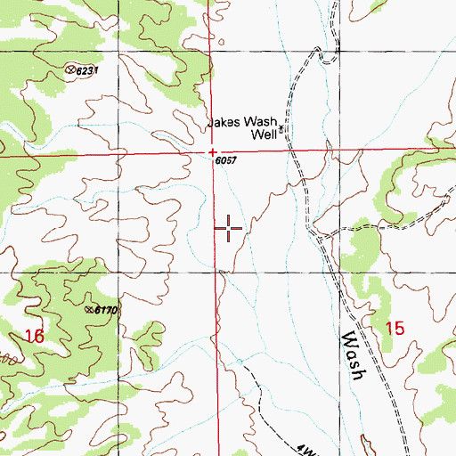 Topographic Map of Giroux Wash, NV