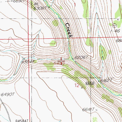 Topographic Map of Goat Creek, NV