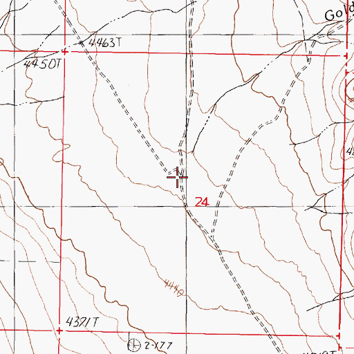 Topographic Map of Gold Hill Creek, NV