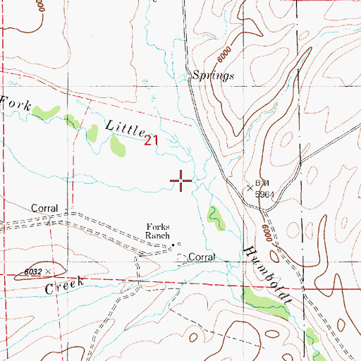 Topographic Map of Goosey Lake Creek, NV