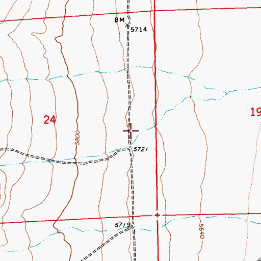 Topographic Map of Gordon Creek, NV