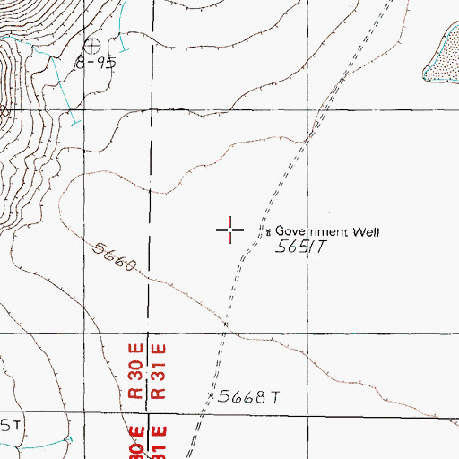 Topographic Map of Government Well, NV