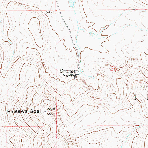 Topographic Map of Granger Spring, NV