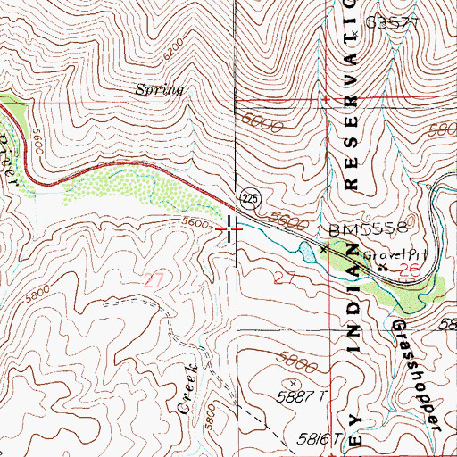 Topographic Map of Granite Creek, NV
