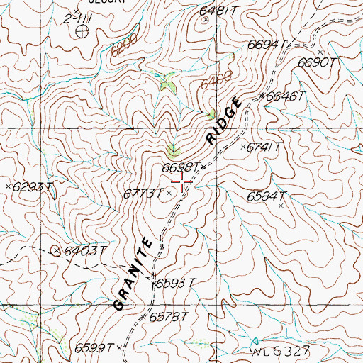 Topographic Map of Granite Ridge, NV