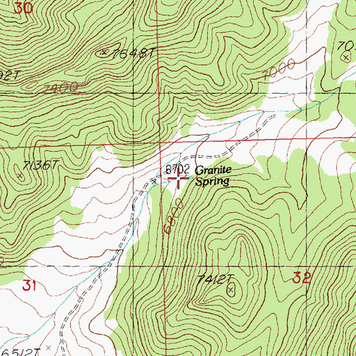 Topographic Map of Granite Spring, NV