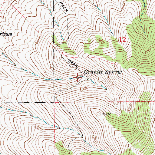 Topographic Map of Granite Spring, NV