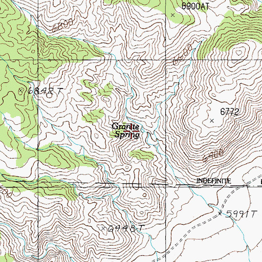 Topographic Map of Granite Spring, NV