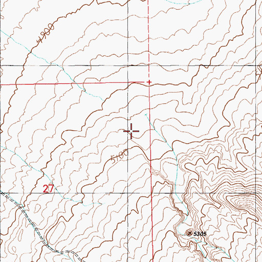 Topographic Map of Grant Canyon, NV