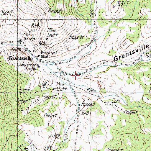 Topographic Map of Grantsville Canyon, NV