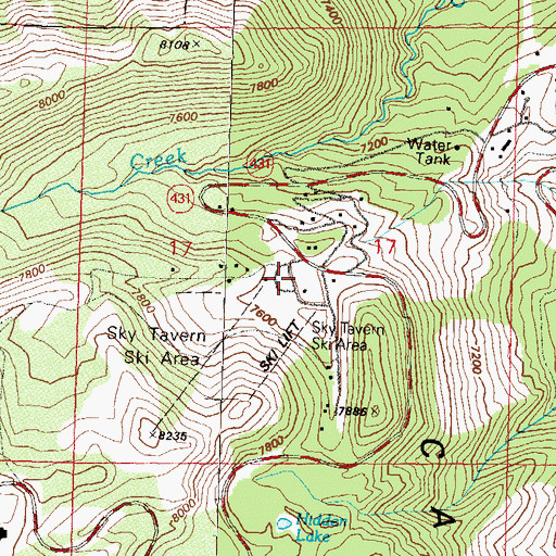 Topographic Map of Grass Lake, NV