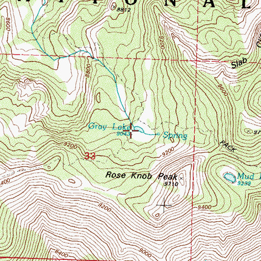 Topographic Map of Gray Lake, NV