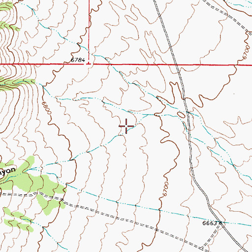 Topographic Map of Green Monster Canyon, NV