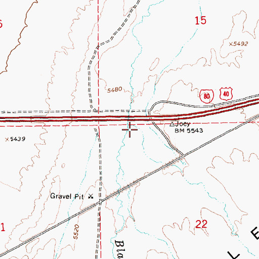 Topographic Map of Greys Creek, NV