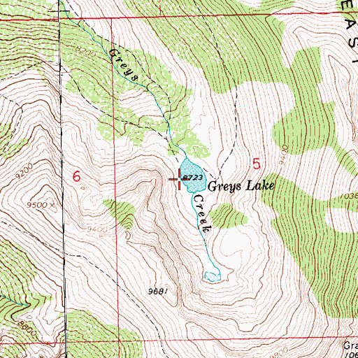 Topographic Map of Greys Lake, NV
