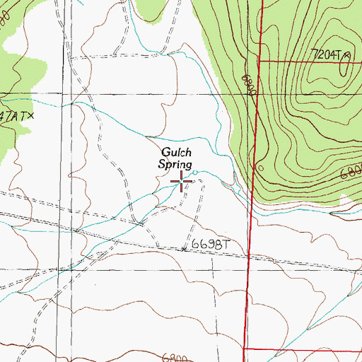 Topographic Map of Gulch Spring, NV