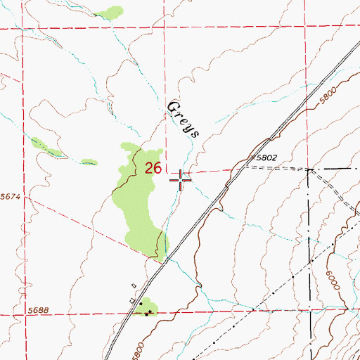 Topographic Map of Hall Creek, NV