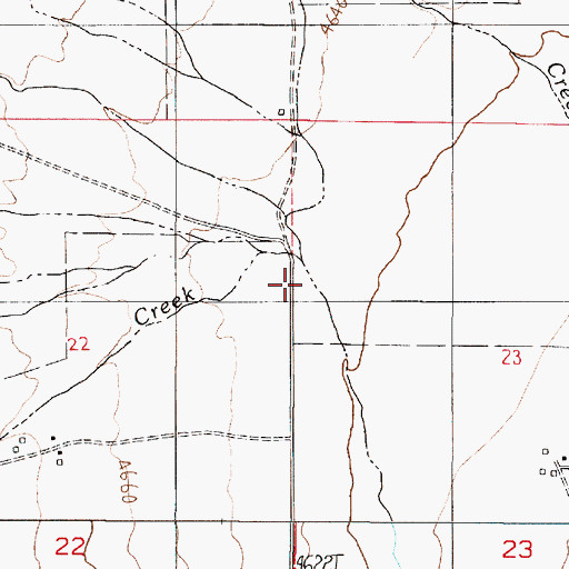 Topographic Map of Hanson Creek, NV