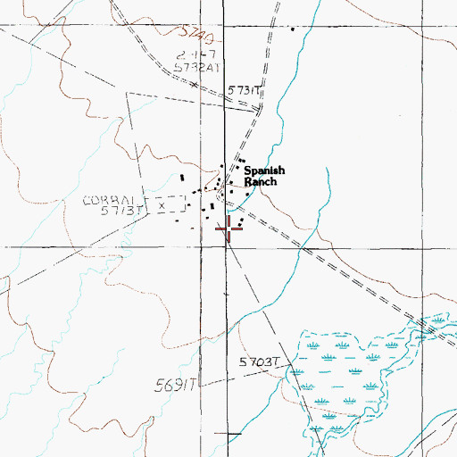 Topographic Map of Harrington Creek, NV