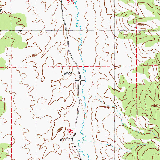 Topographic Map of Harris Canyon, NV
