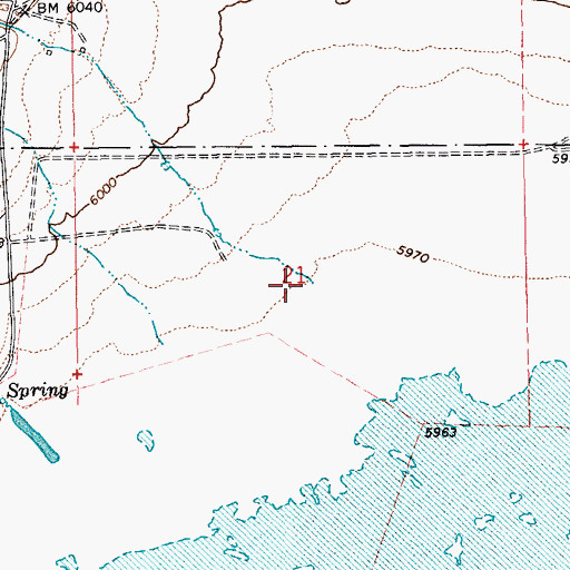Topographic Map of Harrison Pass Creek, NV