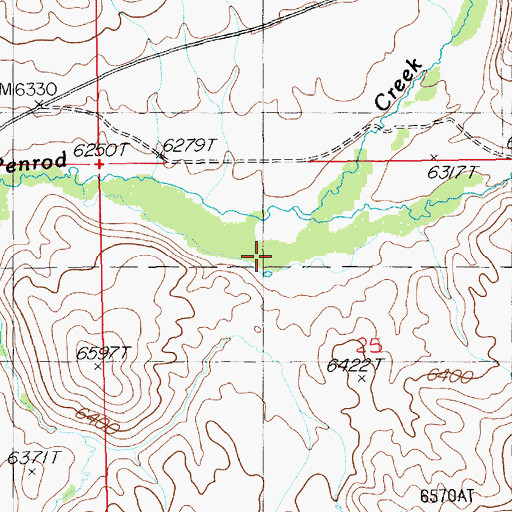 Topographic Map of Hay Meadow Creek, NV