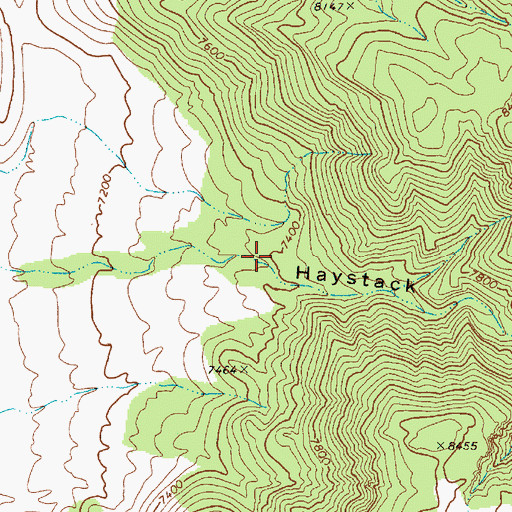 Topographic Map of Haystack Canyon, NV