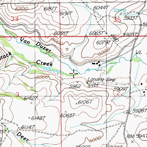 Topographic Map of Haystack Creek, NV