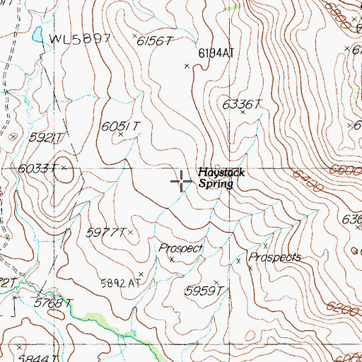 Topographic Map of Haystack Spring, NV