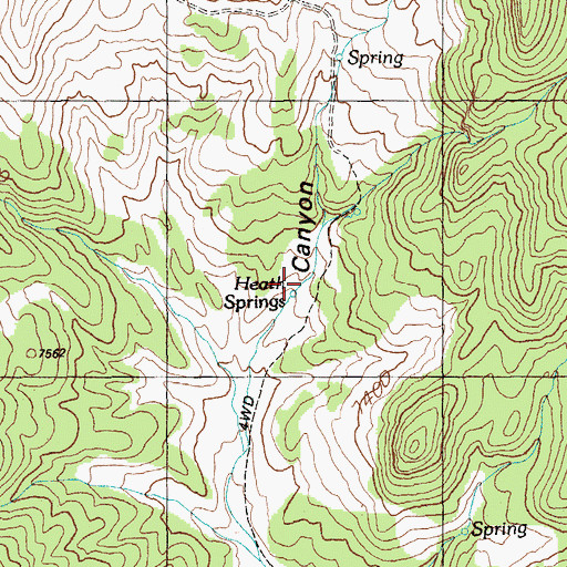 Topographic Map of Heath Springs, NV