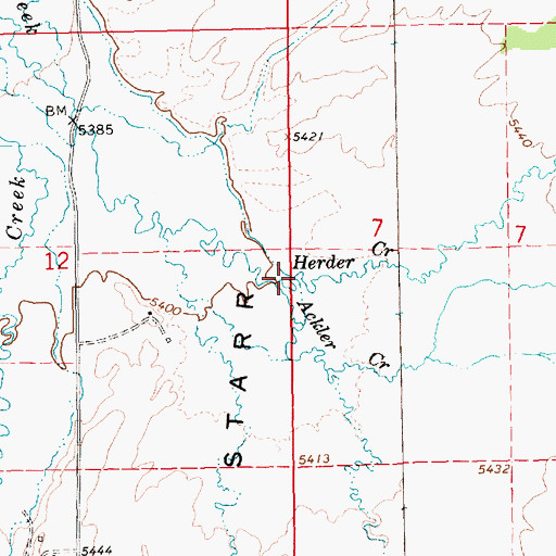 Topographic Map of Herder Creek, NV
