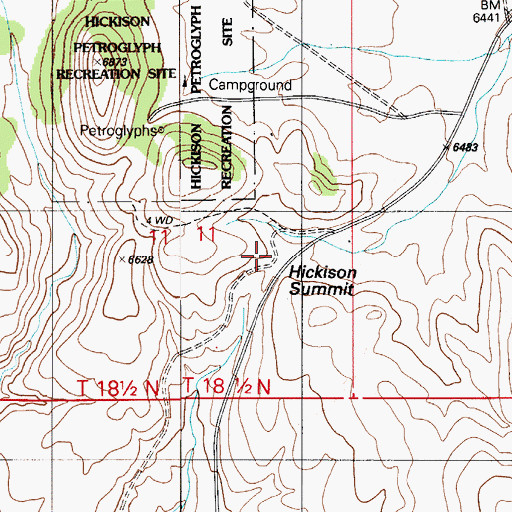 Topographic Map of Hickison Summit, NV