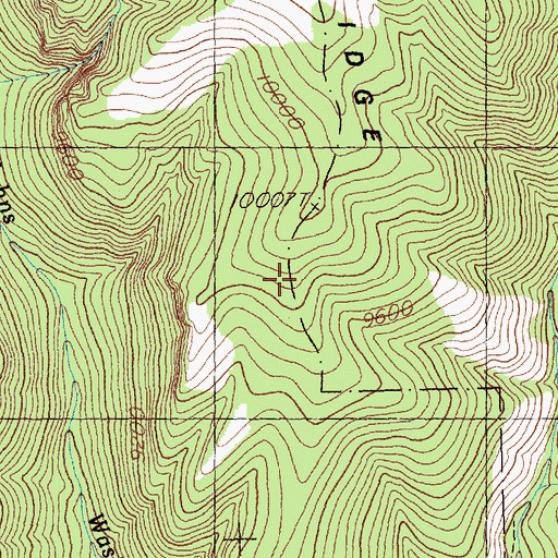 Topographic Map of Highland Ridge Trail, NV