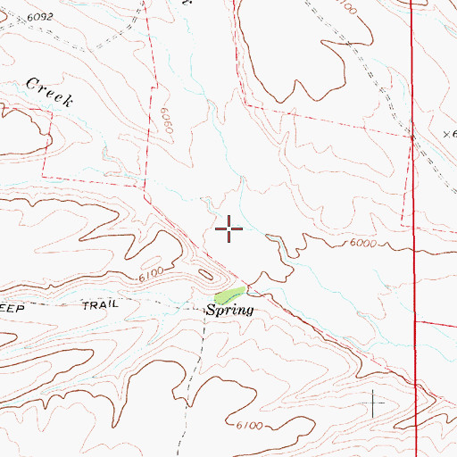 Topographic Map of Hills Creek, NV