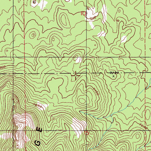 Topographic Map of Hillside Springs (historical), NV